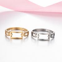 Rozsdamentes acél Finger Ring, 304 rozsdamentes acél, galvanizált, divat ékszerek & a nő, több színt a választás, 17mm, Által értékesített PC