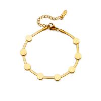 Titan Edelstahl Armband, Titanstahl, goldfarben plattiert, Modeschmuck & für Frau, goldfarben, Länge:ca. 22 cm, verkauft von PC