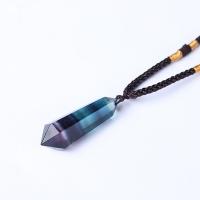 Natural Gemstone Necklace Colorful Fluorite fashion jewelry & for woman multi-colored 4-5cm Length 60-80 cm Sold By PC