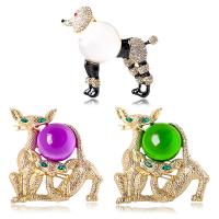 Tibetan Style Brooches, with Lampwork, gold color plated, vintage & fashion jewelry & Unisex & different styles for choice & enamel & with rhinestone, more colors for choice, nickel, lead & cadmium free, Sold By PC