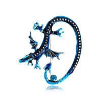 Tibetan Style Brooches, Dragon, plated, vintage & fashion jewelry & for woman & enamel & with rhinestone, more colors for choice, nickel, lead & cadmium free, 55x63mm, Sold By PC