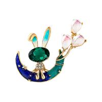 Zinc Alloy Brooches with Crystal gold color plated fashion jewelry & for woman & enamel & with rhinestone mixed colors nickel lead & cadmium free Sold By PC