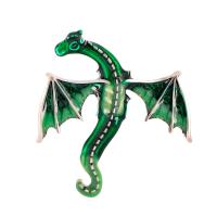 Zinc Alloy Brooches Dinosaur silver color plated fashion jewelry & Unisex & can be used as brooch or pendant & enamel nickel lead & cadmium free Sold By PC