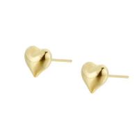925 Sterling Silver Stud Earrings, Heart, plated, fashion jewelry & for woman, more colors for choice, nickel, lead & cadmium free, 8x7.5mm, Sold By Pair