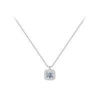 Cubic Zircon Micro Pave 925 Sterling Silver Necklace fashion jewelry & micro pave cubic zirconia & for woman nickel lead & cadmium free Length Approx 17.91 Inch Sold By PC
