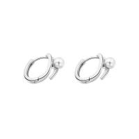 925 Sterling Silver Lever Back Earring, with Shell Pearl, fashion jewelry & different size for choice & for woman, nickel, lead & cadmium free, Sold By Pair