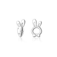 asymmetrische Ohrringe, 925er Sterling Silber, plattiert, Modeschmuck & für Frau, keine, frei von Nickel, Blei & Kadmium, 5x9mm,6x9mm, verkauft von Paar