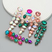 Zinc Alloy Oorbellen, mode sieraden & voor vrouw, meer kleuren voor de keuze, nikkel, lood en cadmium vrij, 93x28mm, Verkocht door pair