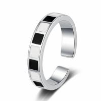 Messing ringen, mode sieraden & voor vrouw & epoxy sticker, nikkel, lood en cadmium vrij, 4mm, Verkocht door PC