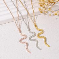 Zinc Alloy Jewelry Necklace with 1.96inch extender chain Snake plated fashion jewelry & for woman nickel lead & cadmium free Length Approx 15.74 Inch Sold By PC