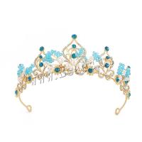 Bridal Tiaras, Tibetan Style, with Crystal & Plastic Pearl, fashion jewelry & for woman & with rhinestone, nickel, lead & cadmium free, Inner Diameter:Approx 145mm, Sold By PC