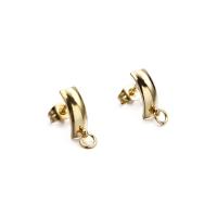 Stainless Steel Earring Stud Component, 304 Stainless Steel, Vacuum Ion Plating, DIY & different styles for choice, more colors for choice, 13x5mm, Sold By Pair