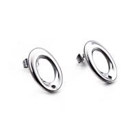 Stainless Steel Earring Stud Component, 304 Stainless Steel, Vacuum Ion Plating, DIY & for woman, 20x13mm, Sold By Pair