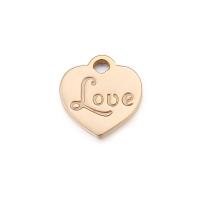 Stainless Steel Heart Pendants, 304 Stainless Steel, Vacuum Ion Plating, DIY, more colors for choice, 14x15mm, Sold By PC