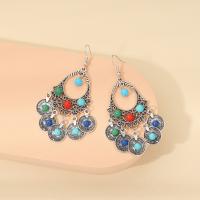 Tibetan Style Drop Earrings, with Seedbead, handmade, fashion jewelry & for woman, multi-colored, nickel, lead & cadmium free, Sold By Pair
