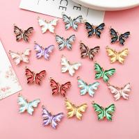 Zinc Alloy Animal Pendants with enamel Butterfly plated DIY Sold By PC