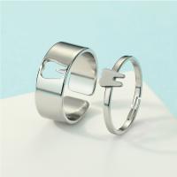 Stainless Steel Finger Ring, 304 Stainless Steel, Adjustable & fashion jewelry & for woman, more colors for choice, nickel, lead & cadmium free, Sold By Set