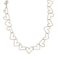 304 Edelstahl Halskette, mit Verlängerungskettchen von 2inch, Herz, 14 K vergoldet, Modeschmuck & für Frau & hohl, Länge:ca. 16.1 ZollInch, verkauft von PC