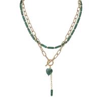 304 Edelstahl Halskette, mit Harz, 14 K vergoldet, verschiedene Stile für Wahl & für Frau, verkauft von PC