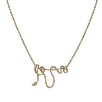 304 Edelstahl Halskette, mit Verlängerungskettchen von 2inch, Schlange, 14 K vergoldet, Modeschmuck & Oval-Kette & für Frau, Länge:ca. 17.3 ZollInch, verkauft von PC