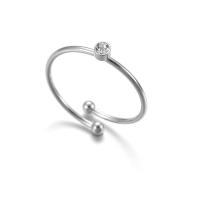 Titanium Steel Cuff Finger Ring, plated, adjustable & micro pave cubic zirconia & for woman, more colors for choice, US Ring Size:8, Sold By PC