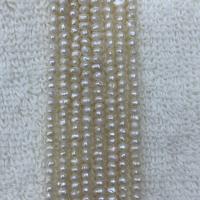 Perlas Patata Freshwater, Perlas cultivadas de agua dulce, Bricolaje, Blanco, 2-3mm, Vendido para aproximado 37 cm Sarta