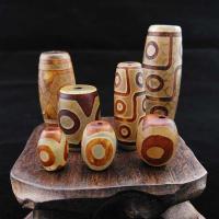 Natural Tibetan Agate Dzi Beads, Drum, DIY & different styles for choice, Sold By PC