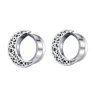 Piercing Tunnel, 304 Stainless Steel, silver color plated, fashion jewelry & Unisex & different size for choice, silver color, Sold By PC