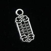 Tibetan Style Pendants, Abacus, antique silver color plated, vintage & DIY & hollow, nickel, lead & cadmium free, 6x18mm, Approx 100PCs/Bag, Sold By Bag