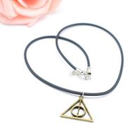Tibetan Style Jewelry Necklace, with 5cm extender chain, Triangle, plated, vintage & Unisex & hollow, more colors for choice, nickel, lead & cadmium free, Length:Approx 40 cm, Sold By PC