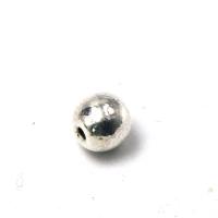 Bijoux de perles en alliage de Zinc , Rond, Plaqué de couleur d'argent, Vintage & DIY, protéger l'environnement, sans nickel, plomb et cadmium, 6mm, Environ 100PC/sac, Vendu par sac