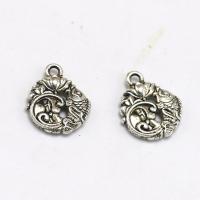 Tibetan Style Pendants, antique silver color plated, vintage & DIY, nickel, lead & cadmium free, 14x16mm, Approx 100PCs/Bag, Sold By Bag