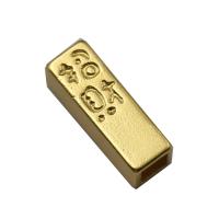 Zinc Alloy Spacer Beads Rectangle gold color plated DIY nickel lead & cadmium free Approx Sold By Bag