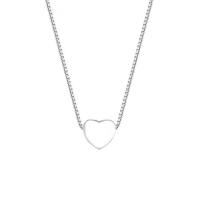 925 Sterling Silver Necklaces with 2.16inch extender chain Heart fashion jewelry & for woman nickel lead & cadmium free Length Approx 15.55 Inch Sold By PC