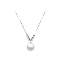 925 Sterling Silver Necklaces, with Shell Pearl, fashion jewelry & for woman, nickel, lead & cadmium free, Length:Approx 17.32 Inch, Sold By PC