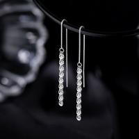 925 Sterling Silver Thread Through Earrings fashion jewelry & for woman nickel lead & cadmium free Sold By Pair