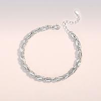 925 Sterling Silver Bangle Bracelet, with 1.18inch extender chain, fashion jewelry & for woman, nickel, lead & cadmium free, Length:Approx 5.9 Inch, Sold By PC