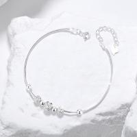 925 Sterling Silver Bangle Bracelet with 1.57inch extender chain fashion jewelry & for woman nickel lead & cadmium free Length Approx 6.3 Inch Sold By PC