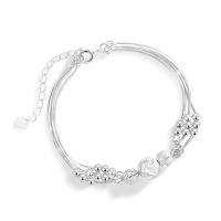 925 Sterling Silver Bangle Bracelet with 1.18inch extender chain fashion jewelry & for woman nickel lead & cadmium free Length Approx 6.3 Inch Sold By PC