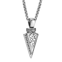 Stainless Steel Jewelry Necklace, 304 Stainless Steel, fashion jewelry & different styles for choice & for man, 45x18mm, Length:Approx 23.62 Inch, Sold By PC