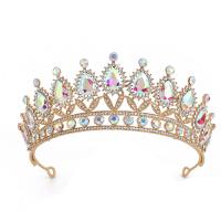 Bridal Tiaras Zinc Alloy fashion jewelry & for woman & with rhinestone nickel lead & cadmium free Inner Approx 150mm Sold By PC