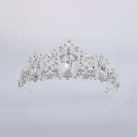 Bridal Tiaras, Tibetan Style, fashion jewelry & for woman & with rhinestone, silver color, nickel, lead & cadmium free, Inner Diameter:Approx 145mm, Sold By PC