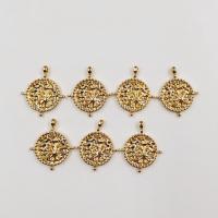 Brass Jewelry Pendants, gold color plated, DIY, nickel, lead & cadmium free, 17.12mm, Sold By PC