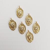 Brass Jewelry Pendants, gold color plated, DIY, nickel, lead & cadmium free, 10.06mm, Sold By PC