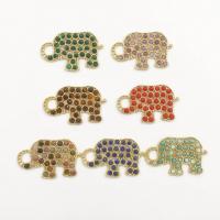 Gemstone Vedhæng Smykker, Natursten, med Messing, Elephant, guldfarve belagt, du kan DIY, flere farver til valg, 47.20mm, Solgt af PC