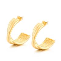 Roestvrij staal Stud Earrings, 304 roestvrij staal, mode sieraden & verschillende stijlen voor de keuze & voor vrouw, gouden, Verkocht door pair