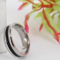 Anillo de dedo de Titantium Acero, Partículas de acero, Joyería & diverso tamaño para la opción, libre de níquel, plomo & cadmio, 6mm, Vendido por UD