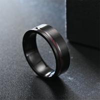 Prst prsten z nerezové oceli, 304 Stainless Steel, módní šperky & různé velikosti pro výběr, nikl, olovo a kadmium zdarma, 8mm, Prodáno By PC