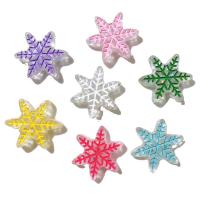 Mobile Phone DIY Decoration, Resin, Snowflake, more colors for choice, 22x22mm, Sold By PC