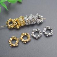 Brass Spacer Beads plated DIY & micro pave cubic zirconia nickel lead & cadmium free Sold By PC